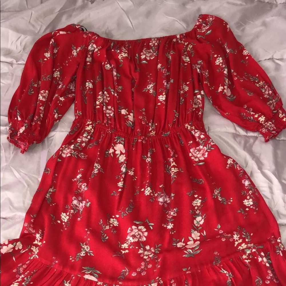 Red Floral Dress
